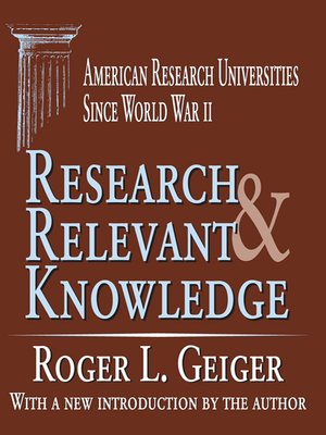 cover image of Research and Relevant Knowledge